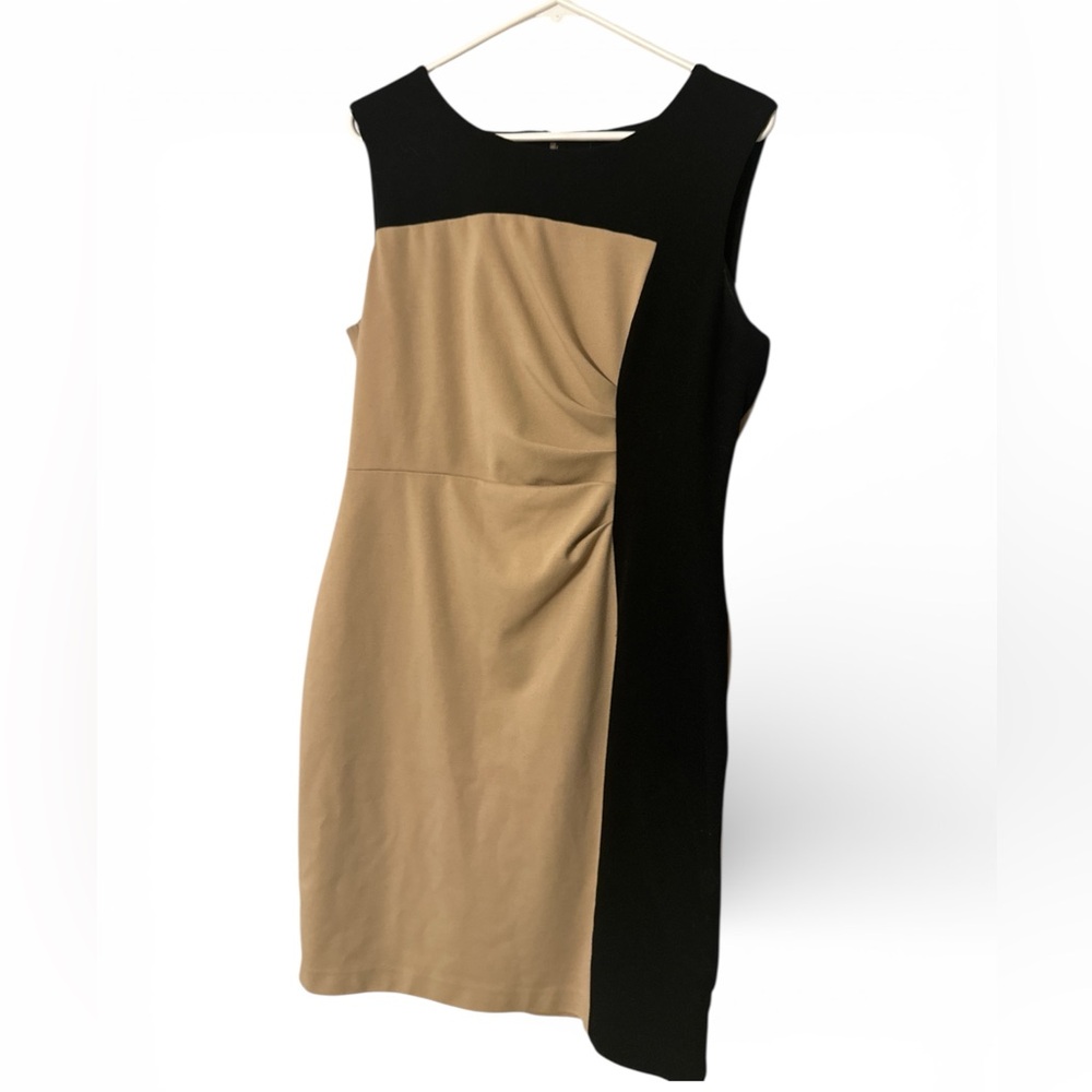 Calvin Klein Black and Tan Mini Dress